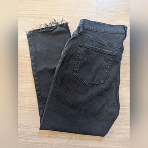 Old Navy Black Denim Jeans with Frayed Hem